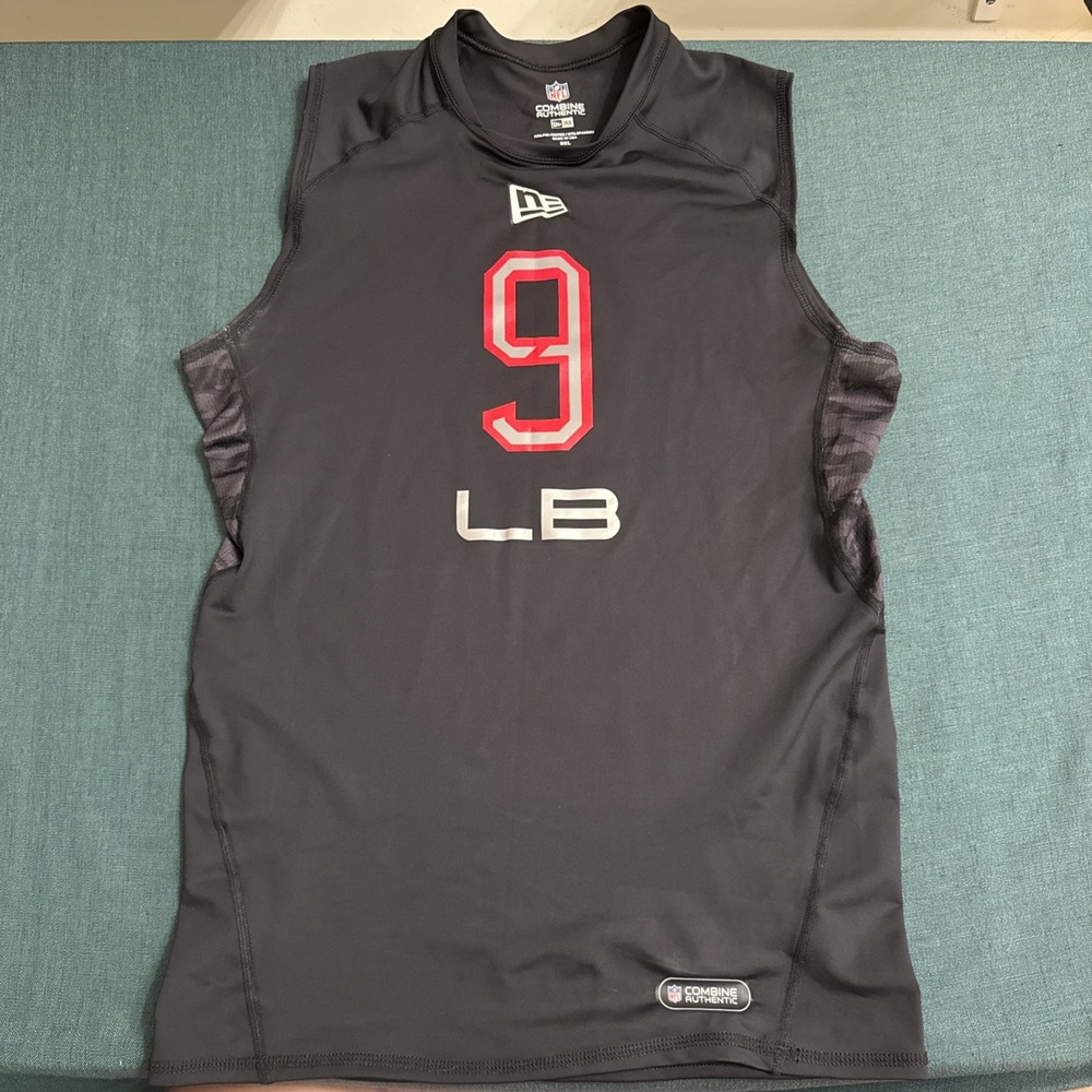 NFL Combine Authentic K'Lavon Chaisson #9 LB Player Worn Workout Shirt 2XL
